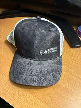 Realtree Fishing WAV3 Black Camo Mesh Back Trucker Hat
